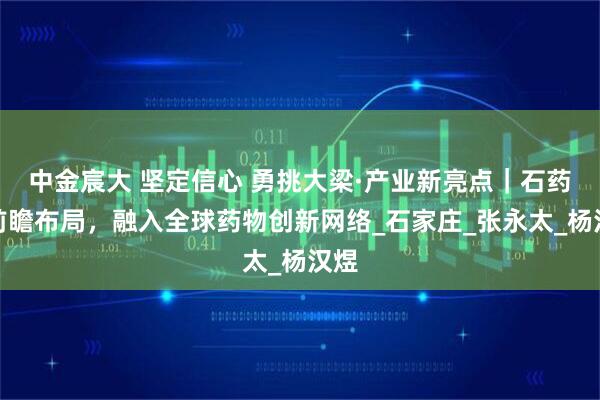 中金宸大 坚定信心 勇挑大梁·产业新亮点｜石药：前瞻布局，融入全球药物创新网络_石家庄_张永太_杨汉煜
